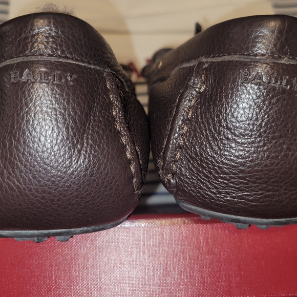 Bally Mens Crispi Brown Lamb Fur Loafers US 7.5 - Picture 4 of 5